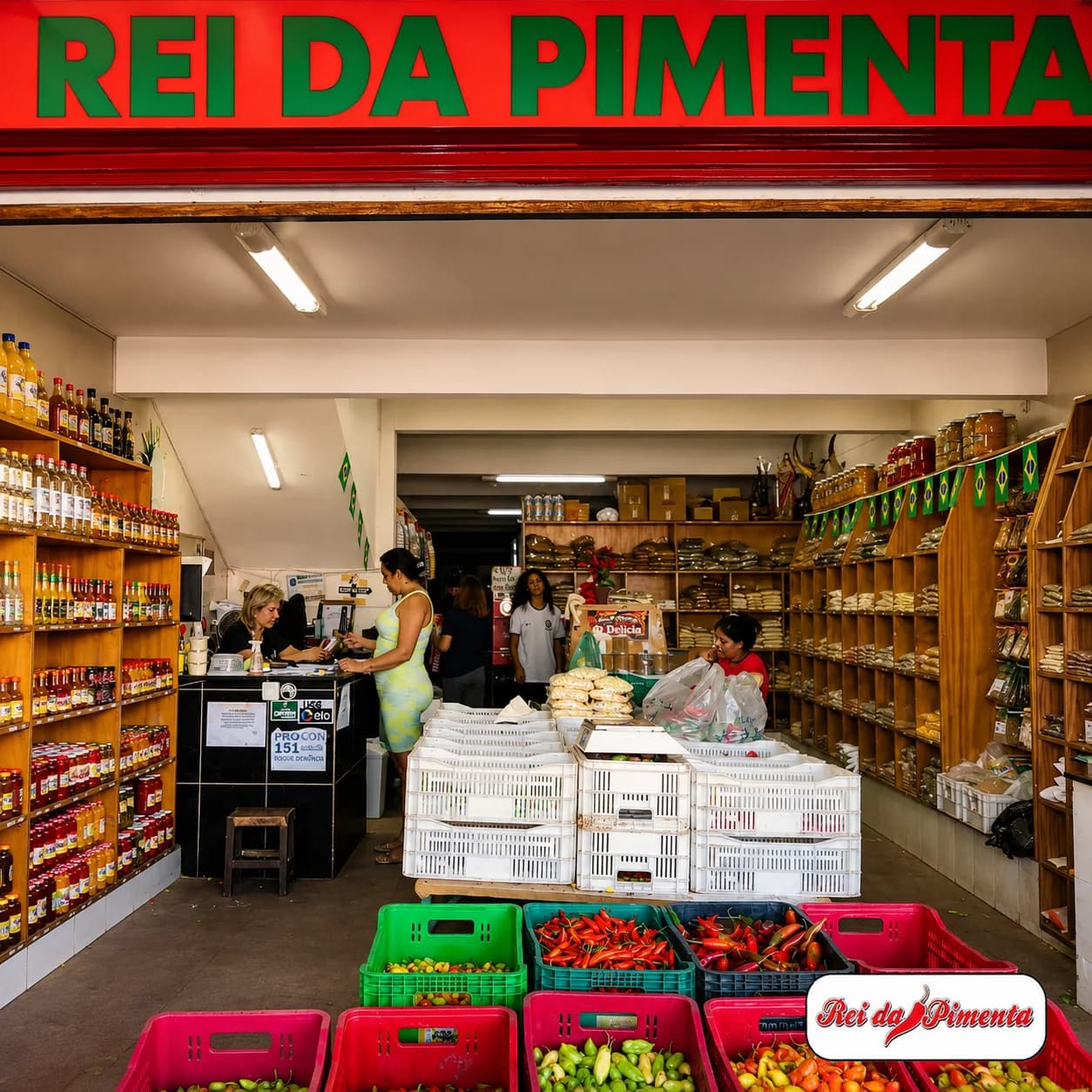 Loja física Rei da Pimenta no CEASA de Goiânia